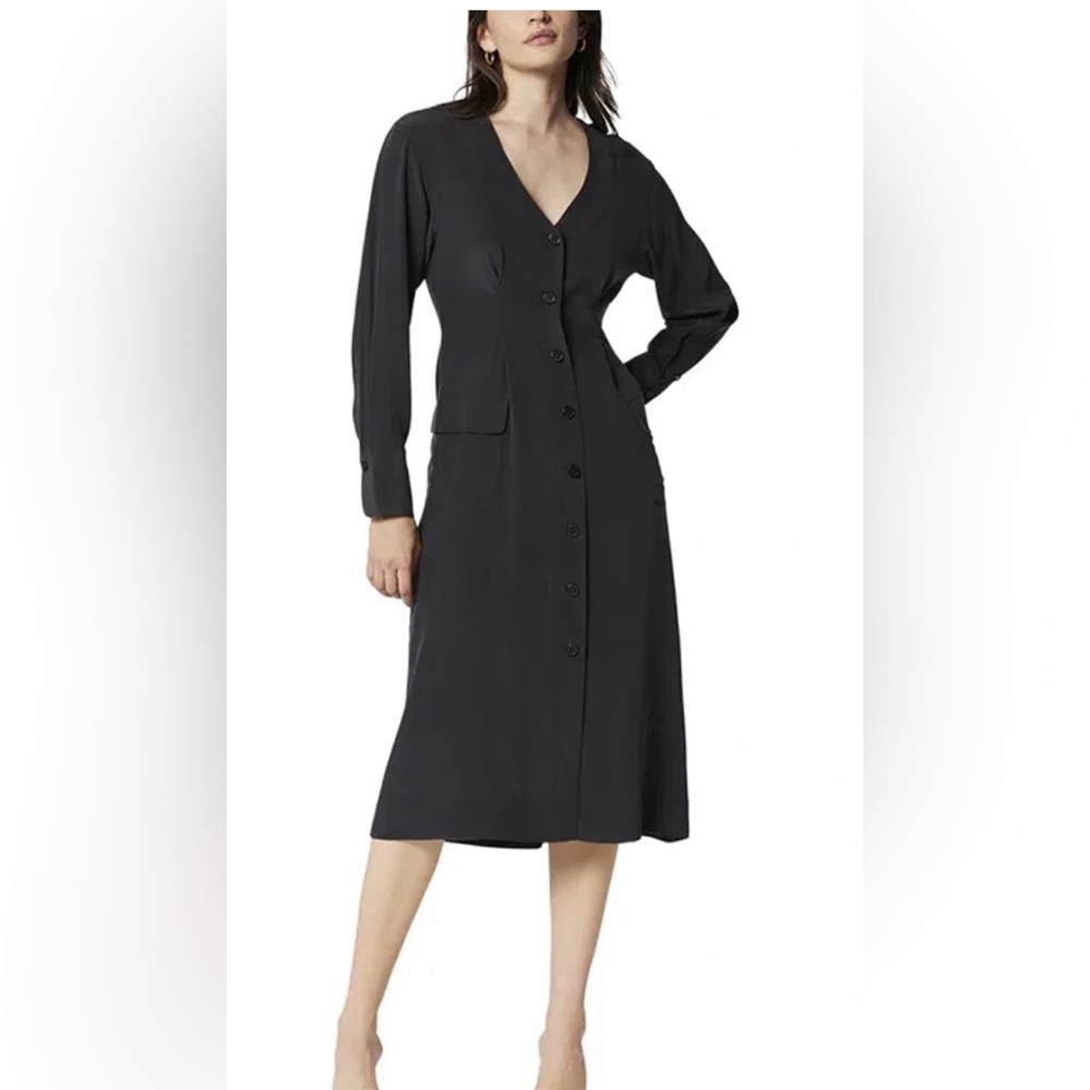 Equipment Black Silk Teodora Dress - NWT